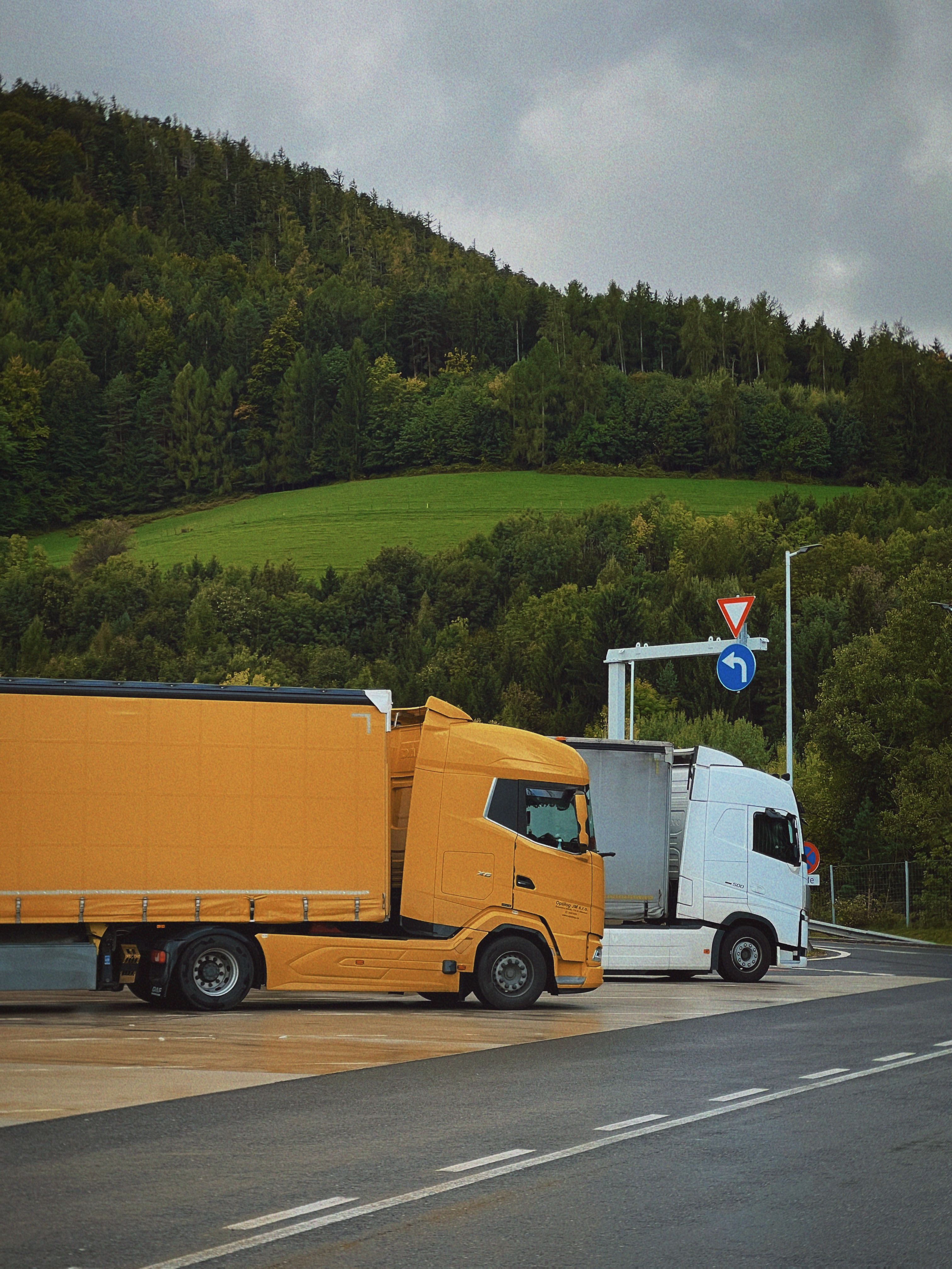 Freight truck on highway
